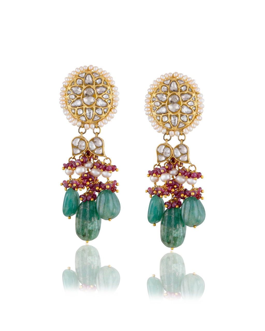 Kanika Polki Long Earrings