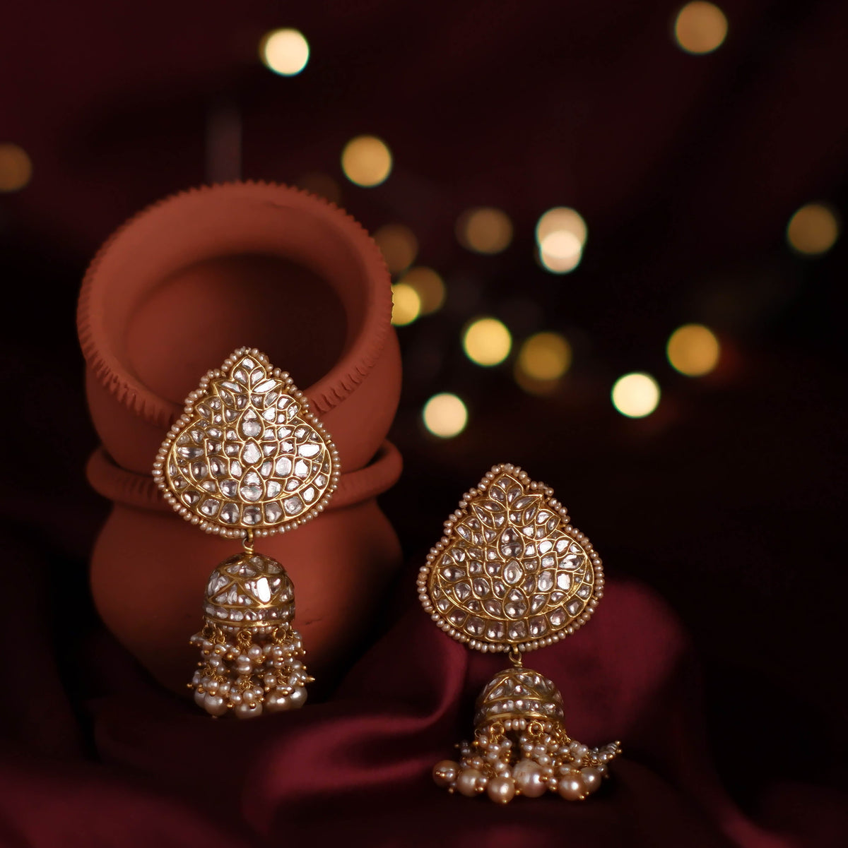 Nora Fatehi - Panora Polki Jhumkas