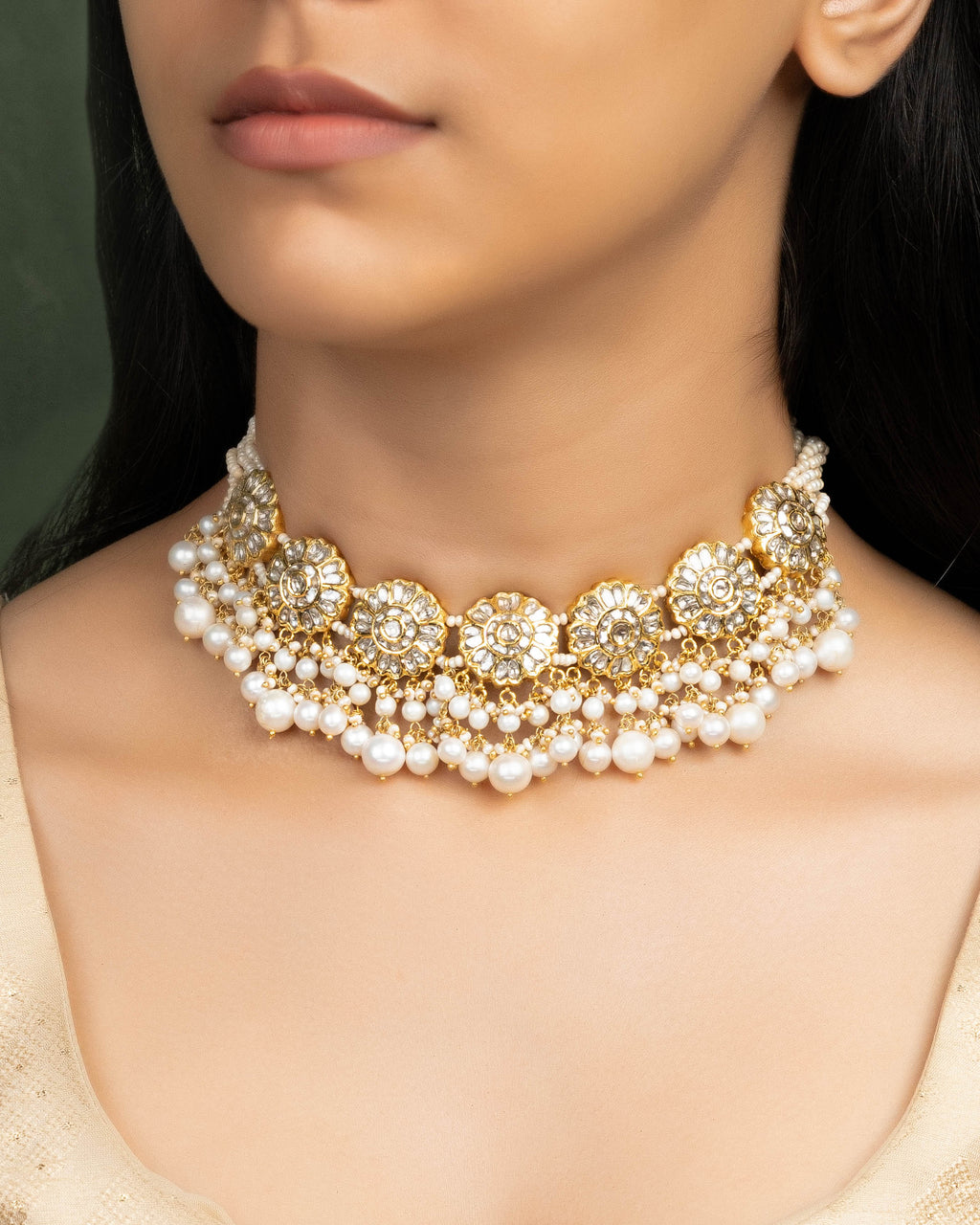 Krishika Choker And Shriya Tops Polki Set