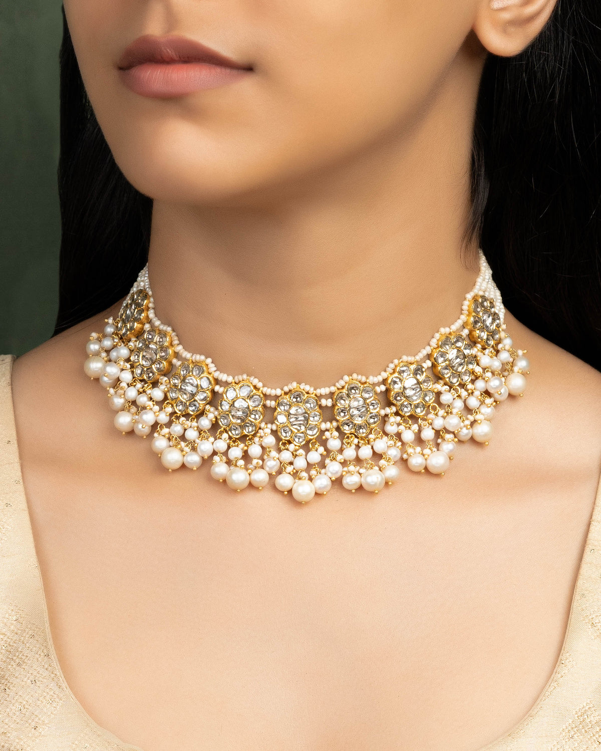 Neelam Choker And Mayuri Tops Polki Set