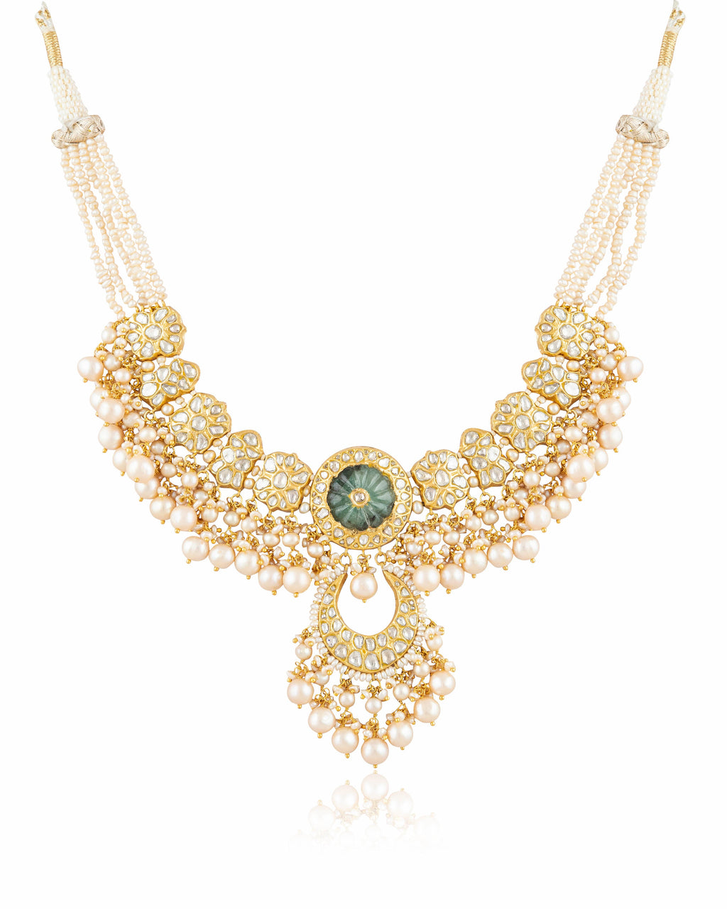 Suhana Necklace And Medha Chandbalis Polki Set
