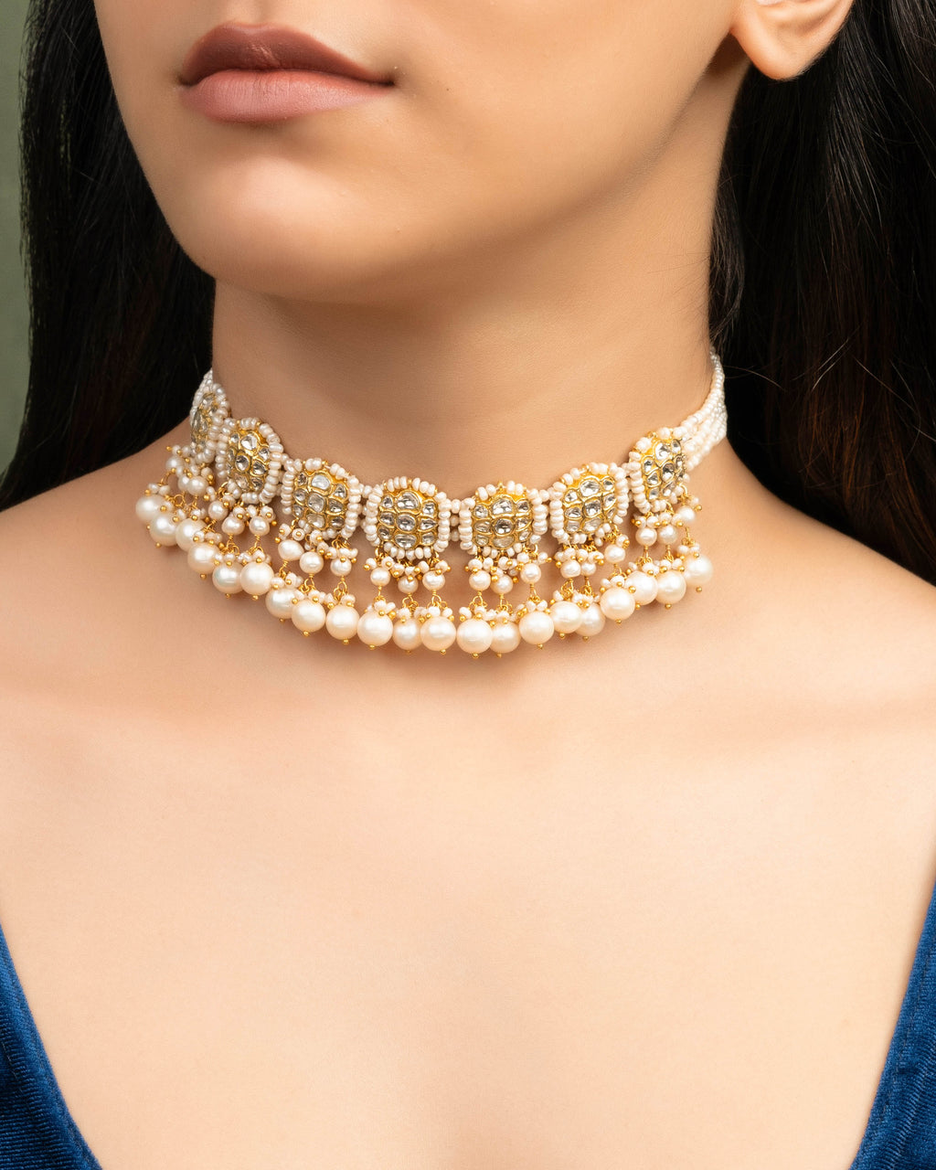 Prerna Choker And Shikha Tops Polki Set