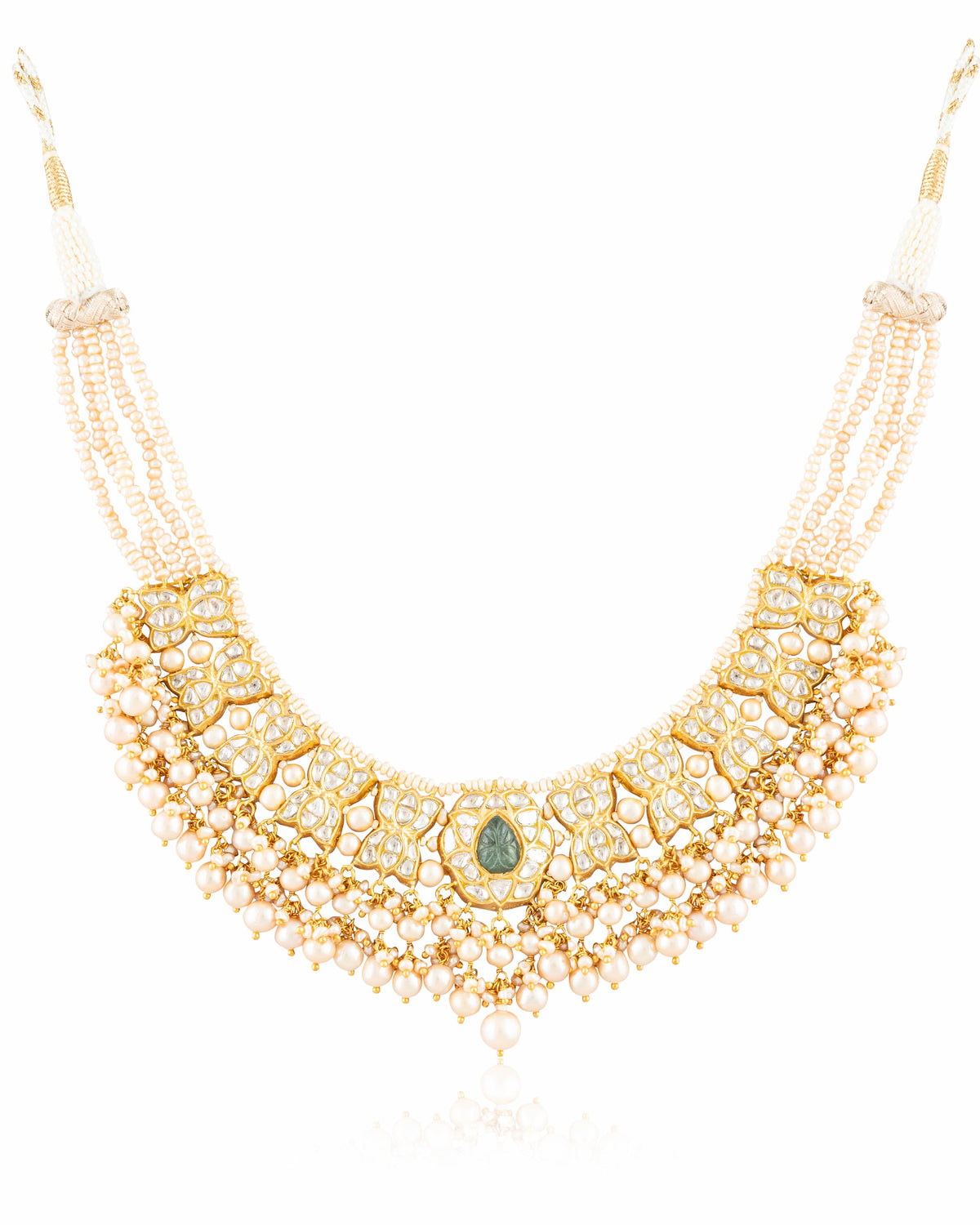 Laiba Necklace And Leena Tops Polki Set