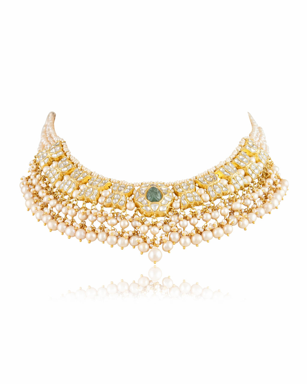 Laiba Necklace And Leena Tops Polki Set