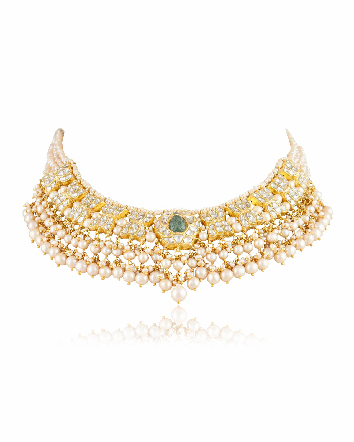 Laiba Necklace And Leena Tops Polki Set