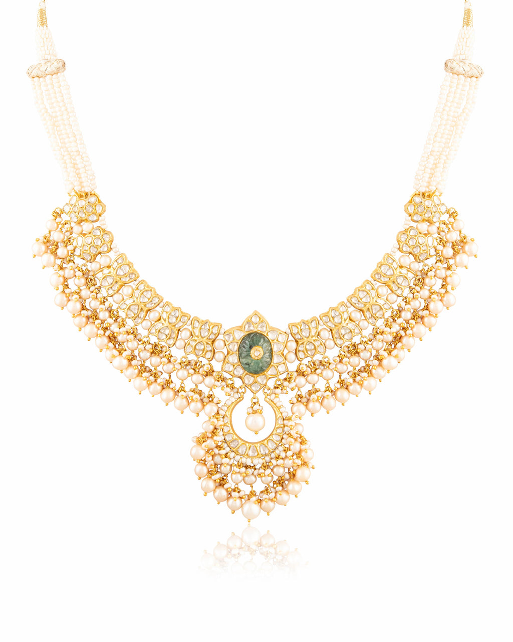Shukrima Necklace And Tejal Chandbalis Polki Set