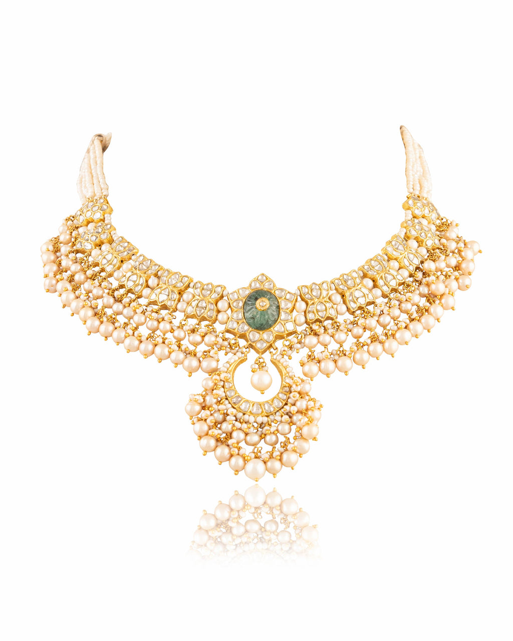 Shukrima Necklace And Tejal Chandbalis Polki Set