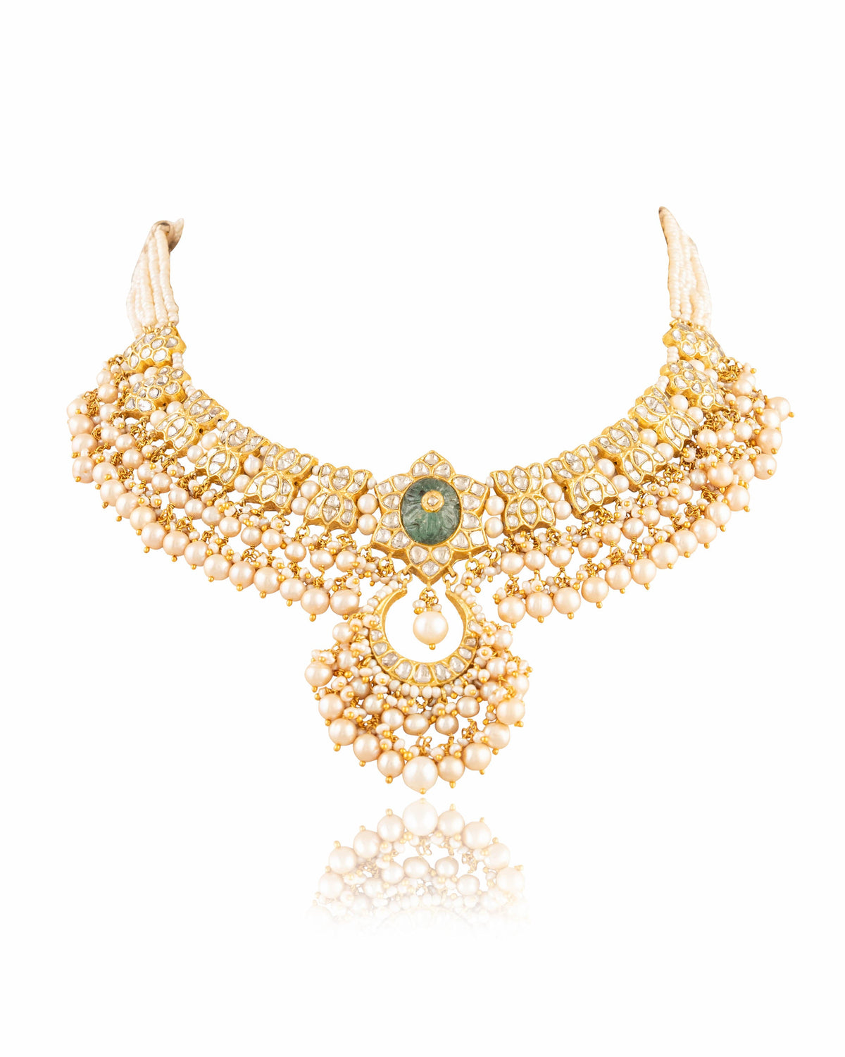 Shukrima Necklace And Tejal Chandbalis Polki Set