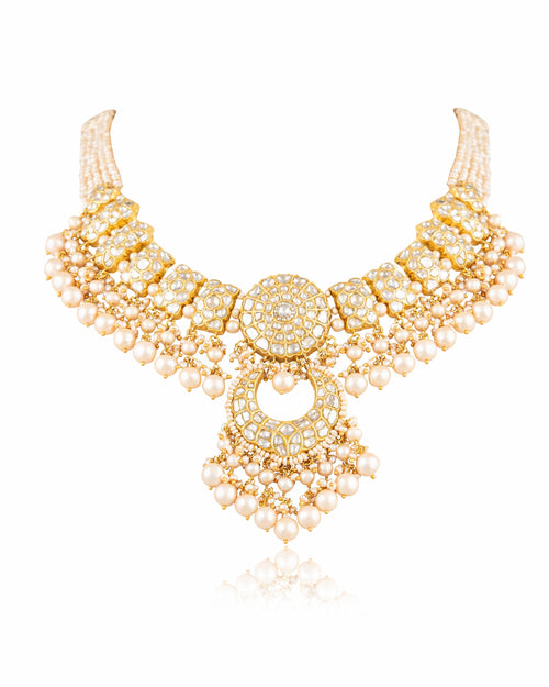 Jyoti Necklace And Amishi Chandbalis Polki Set
