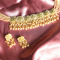 Tanusha Choker And Seema Tops Polki Set