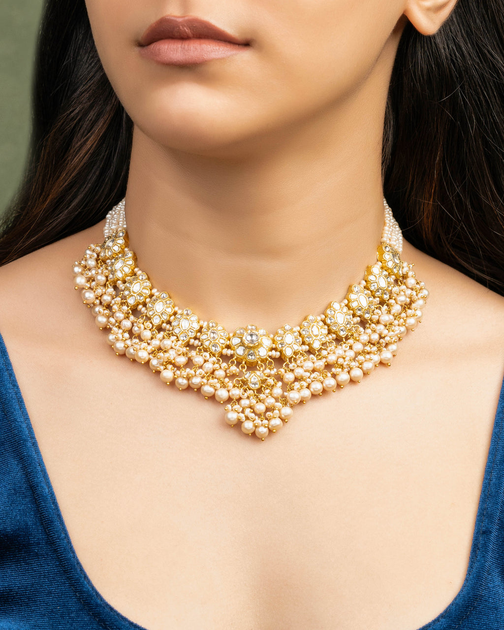 Akrti Necklace And Tabassum Tops Polki Set