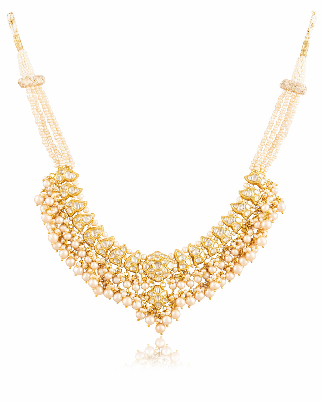 Aaisha Necklace And Mrinali Tops Polki Set