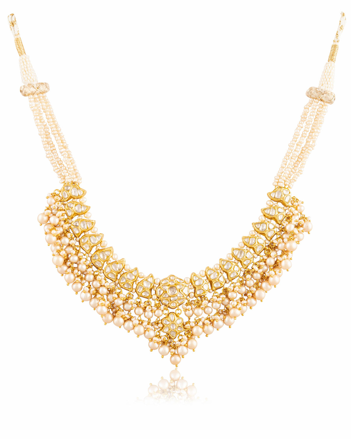 Aaisha Necklace And Mrinali Tops Polki Set