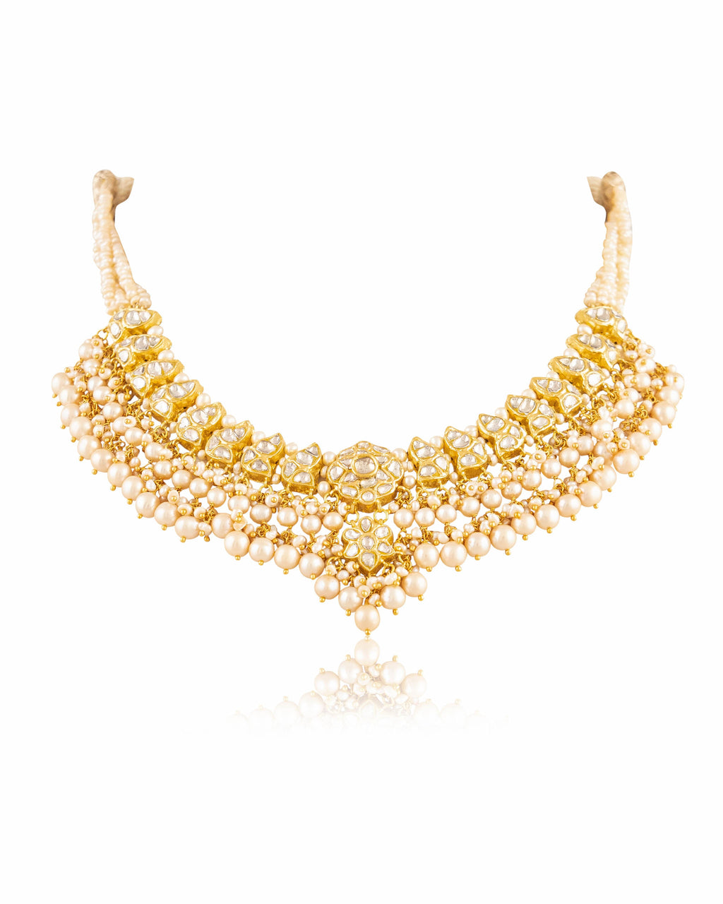 Aaisha Necklace And Mrinali Tops Polki Set