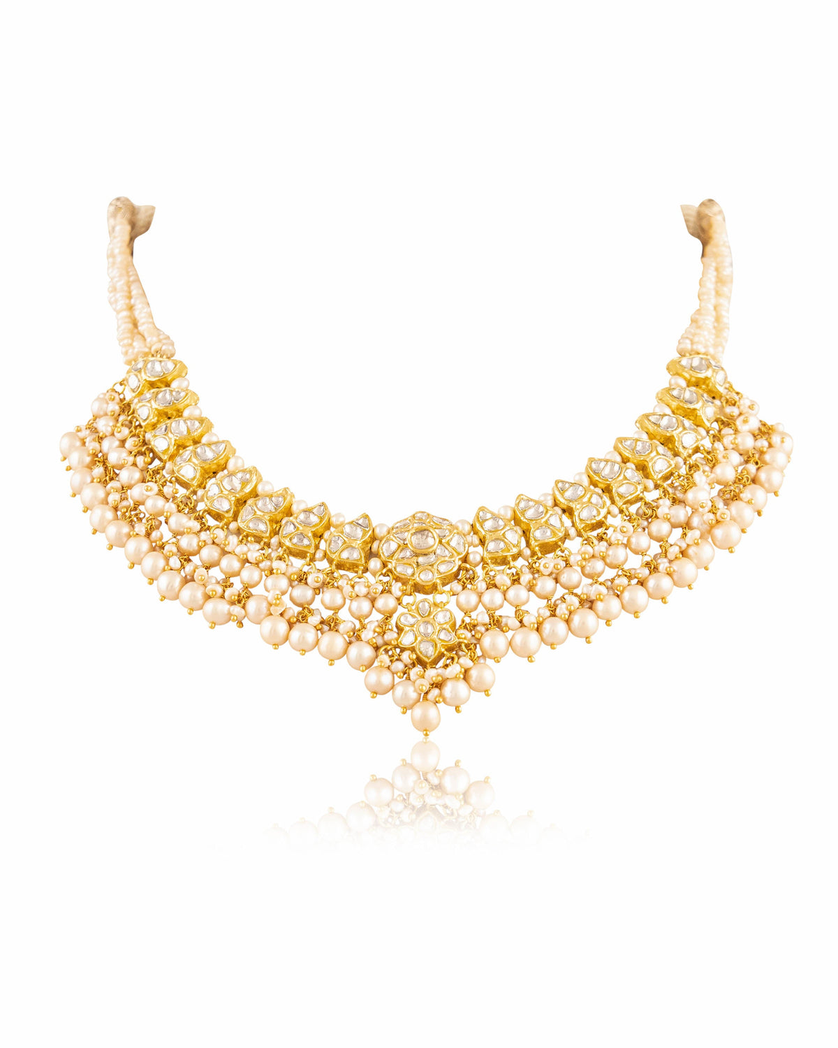 Aaisha Necklace And Mrinali Tops Polki Set