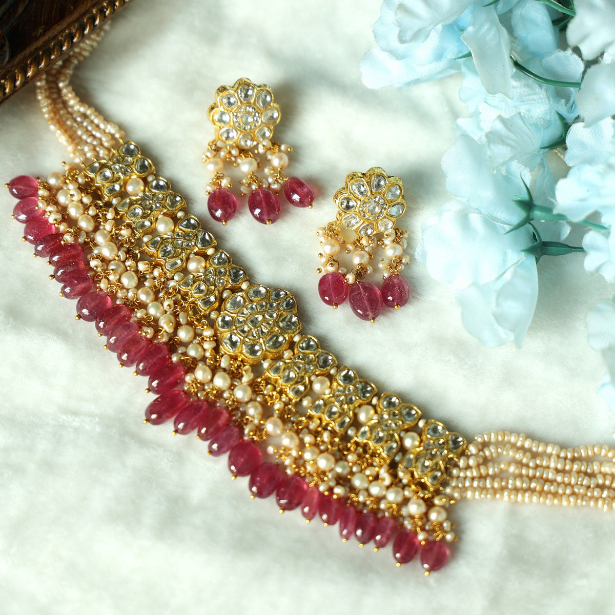 Ipsita Choker And Surbhi Tops Polki Set