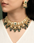 Avni Necklace And Laveena Tops Polki Set