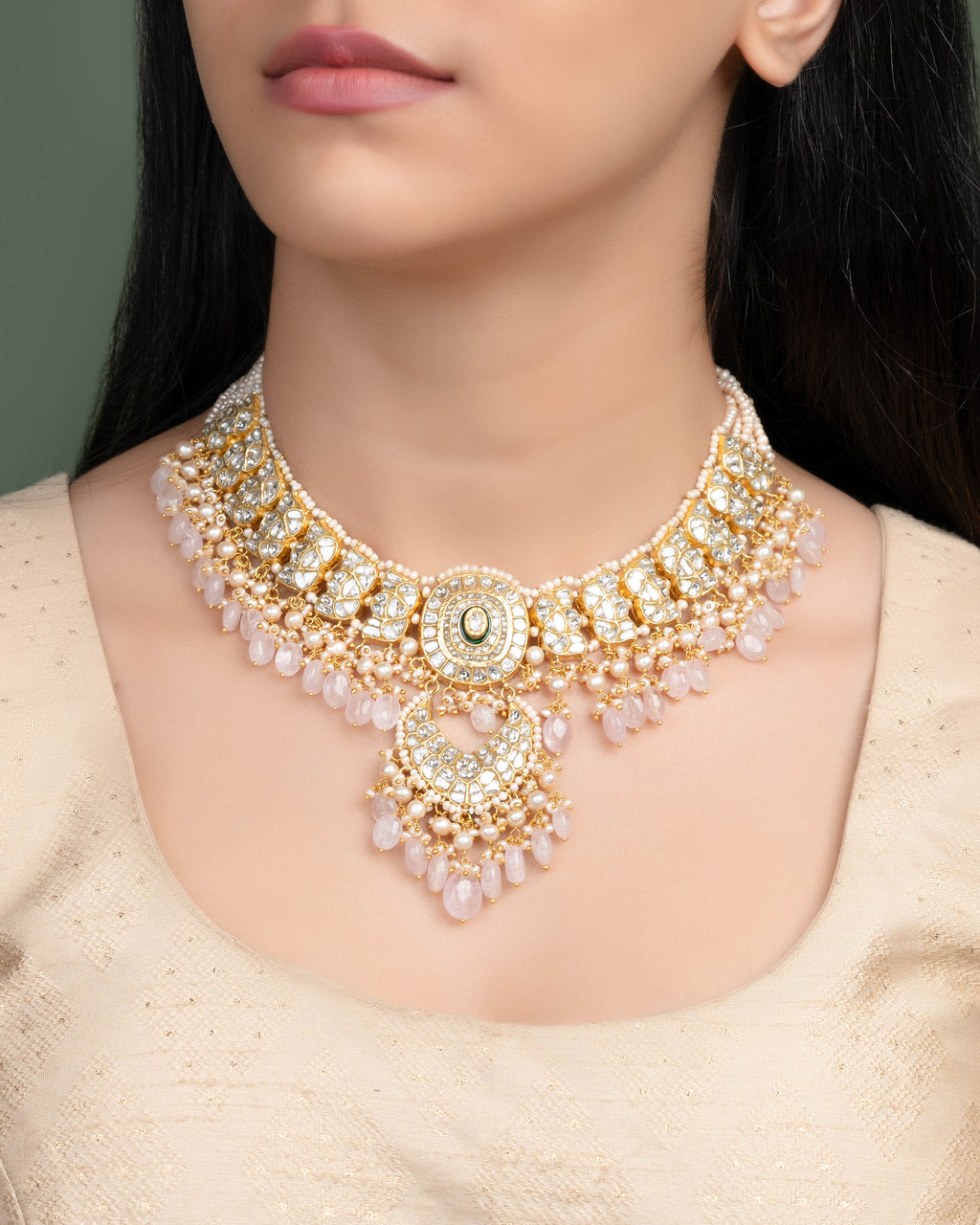 Madhiya Polki Necklace