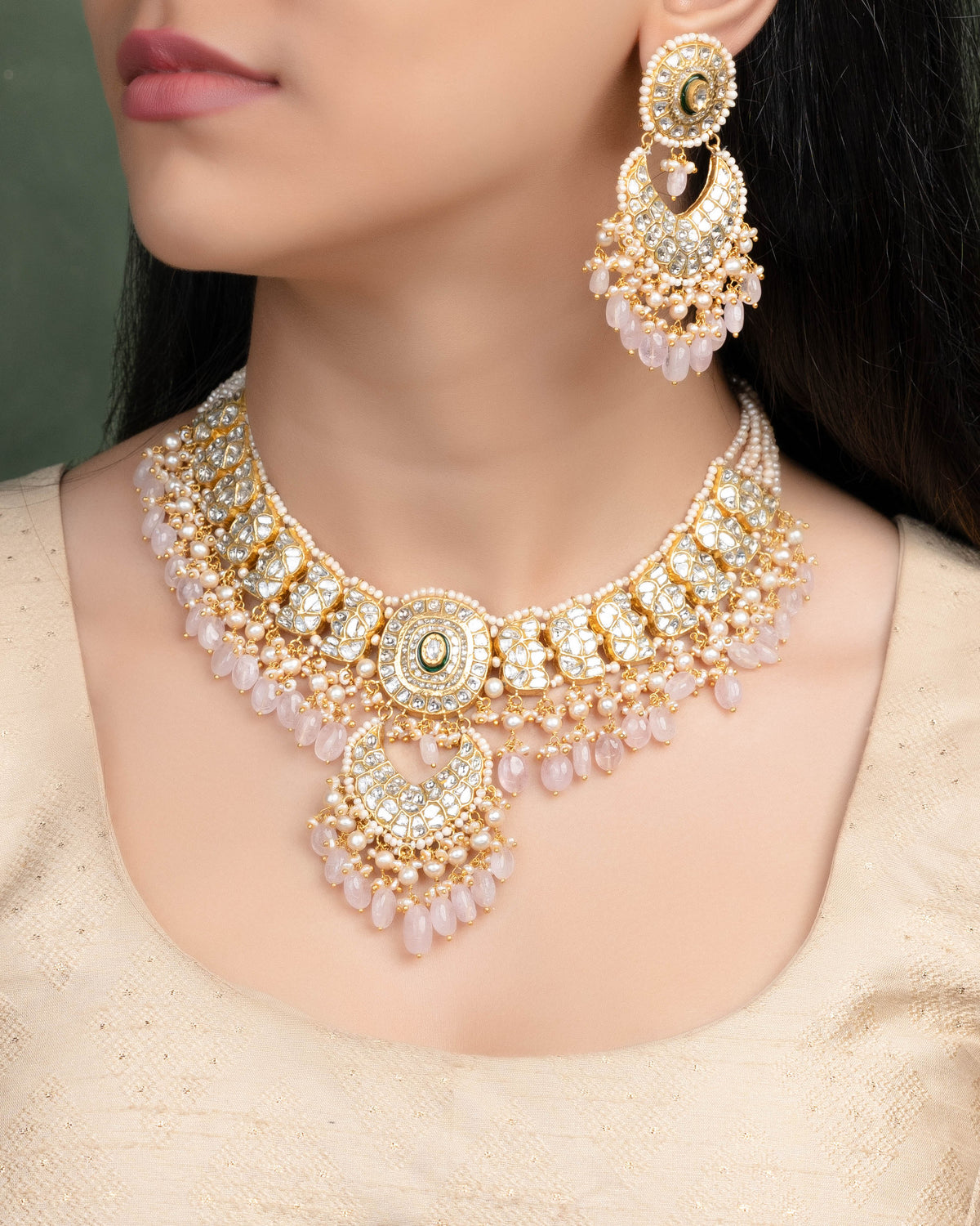 Madhiya Polki Necklace