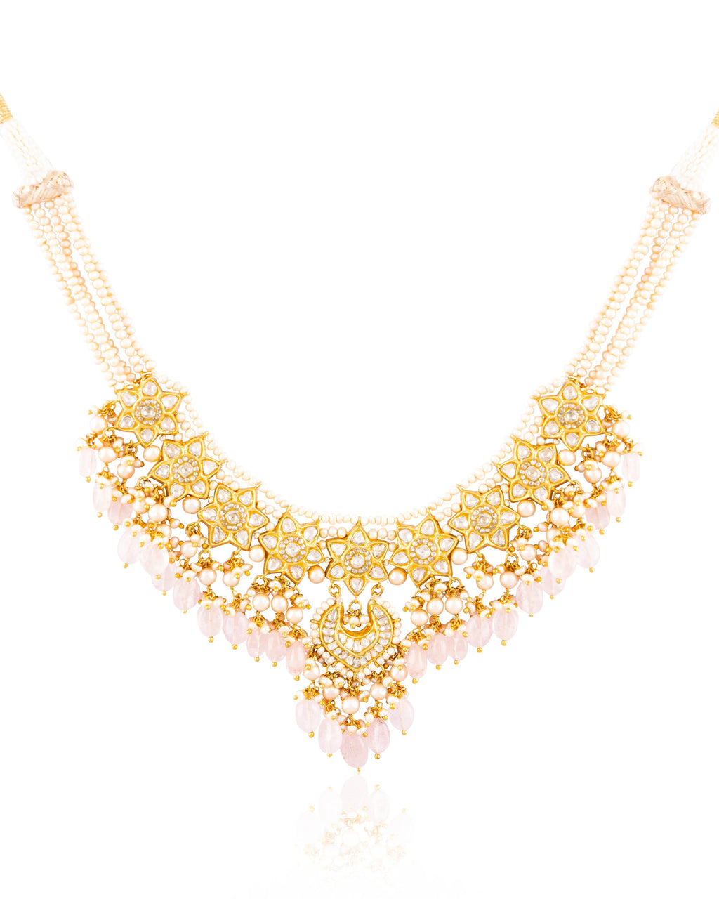 Shika Necklace And Manshi Tops Polki Set