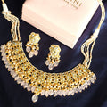 Smitha Necklace And Latika Tops Polki Set