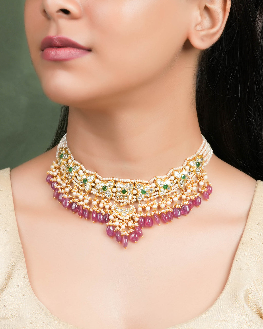 Mira Polki Necklace