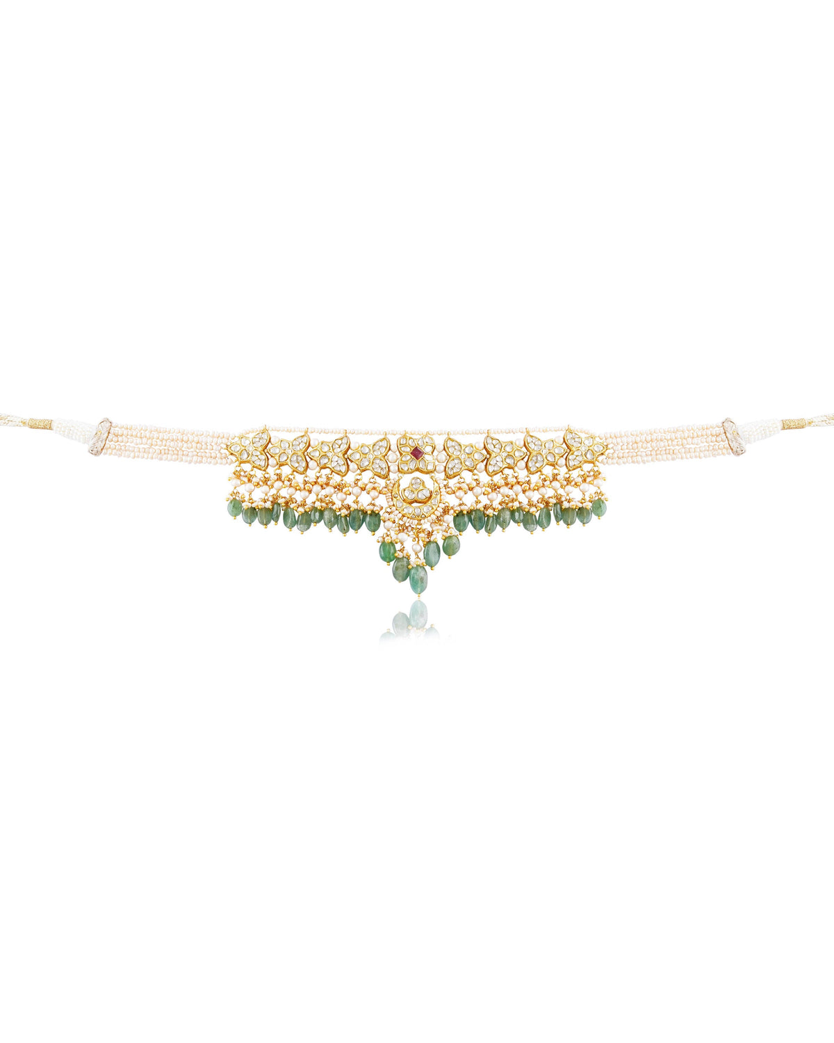 Zarin Choker And Naisha Chandbalis Polki Set