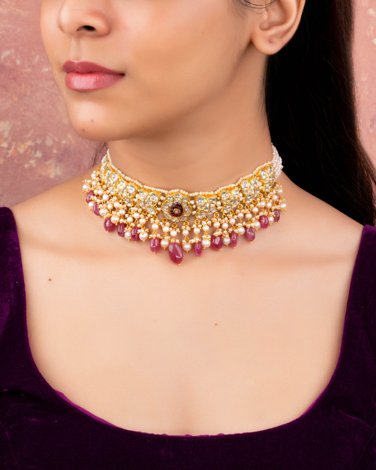 Reena Choker And Aishwarya Tops Polki Set