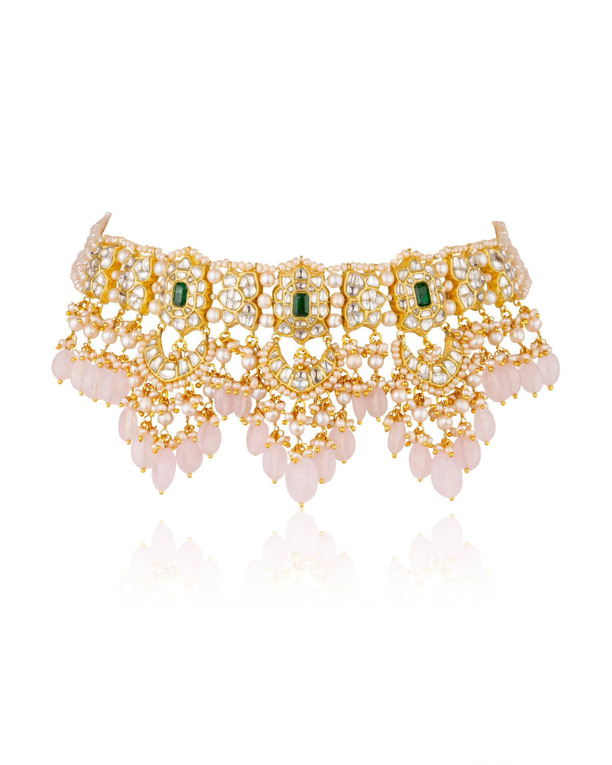 Lilly Choker And Miraya Chandbalis Polki Set