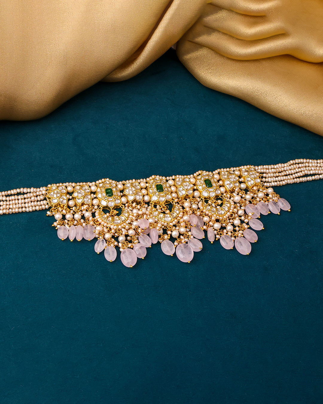 Lilly Choker And Miraya Chandbalis Polki Set