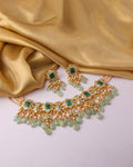 Priya Necklace And Meera Long Earrings Polki Set