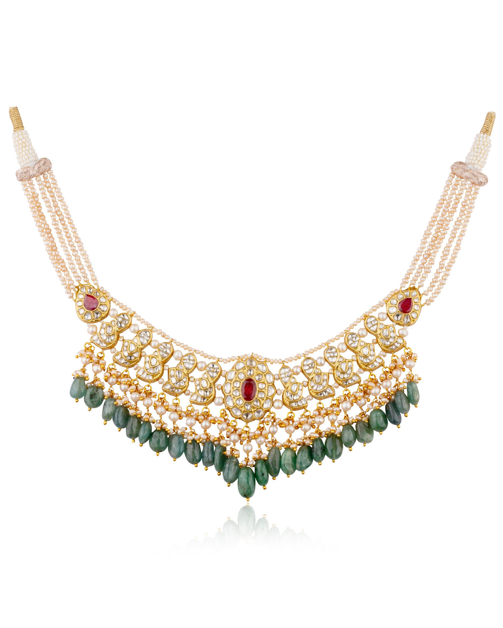 Mansi Necklace And Nimisha Tops Polki Set