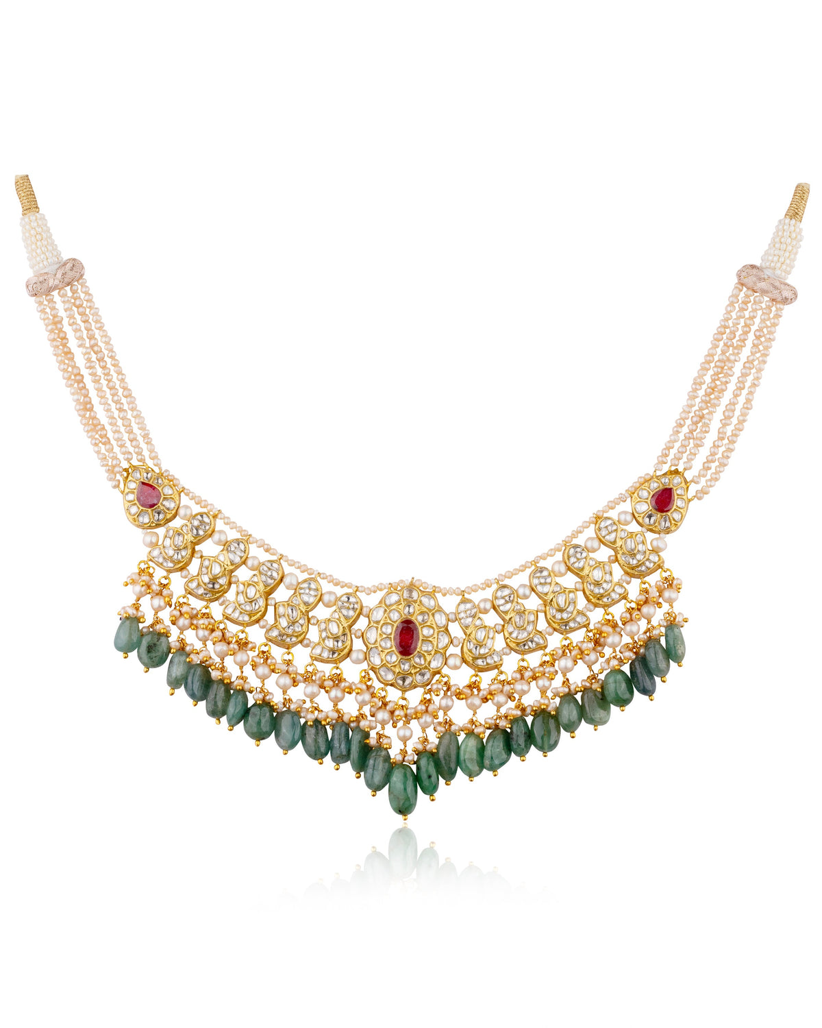 Mansi Necklace And Nimisha Tops Polki Set