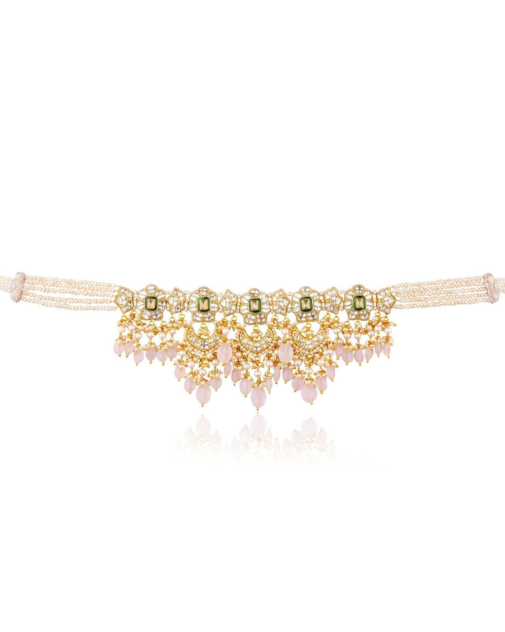 Niyomi Choker And Paakhi Chandbalis Polki Set