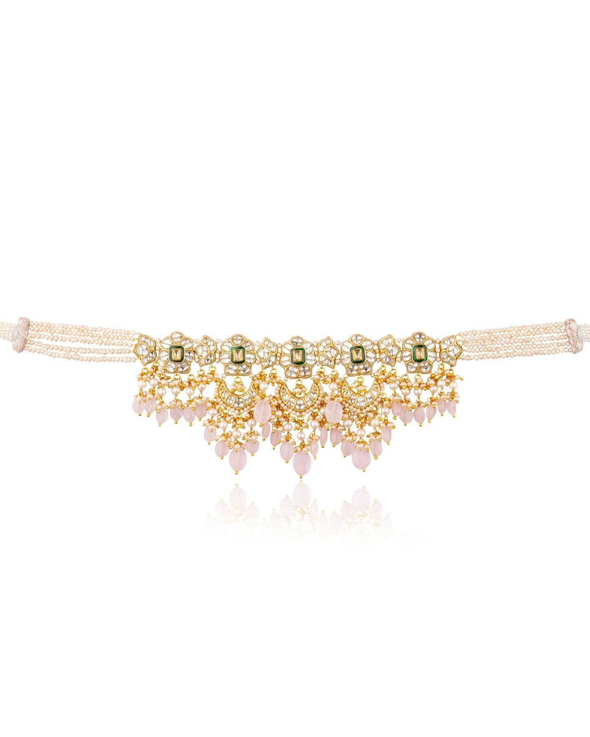 Niyomi Choker And Paakhi Chandbalis Polki Set