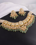 Nazlin Necklace And Haarshini Tops Polki Set