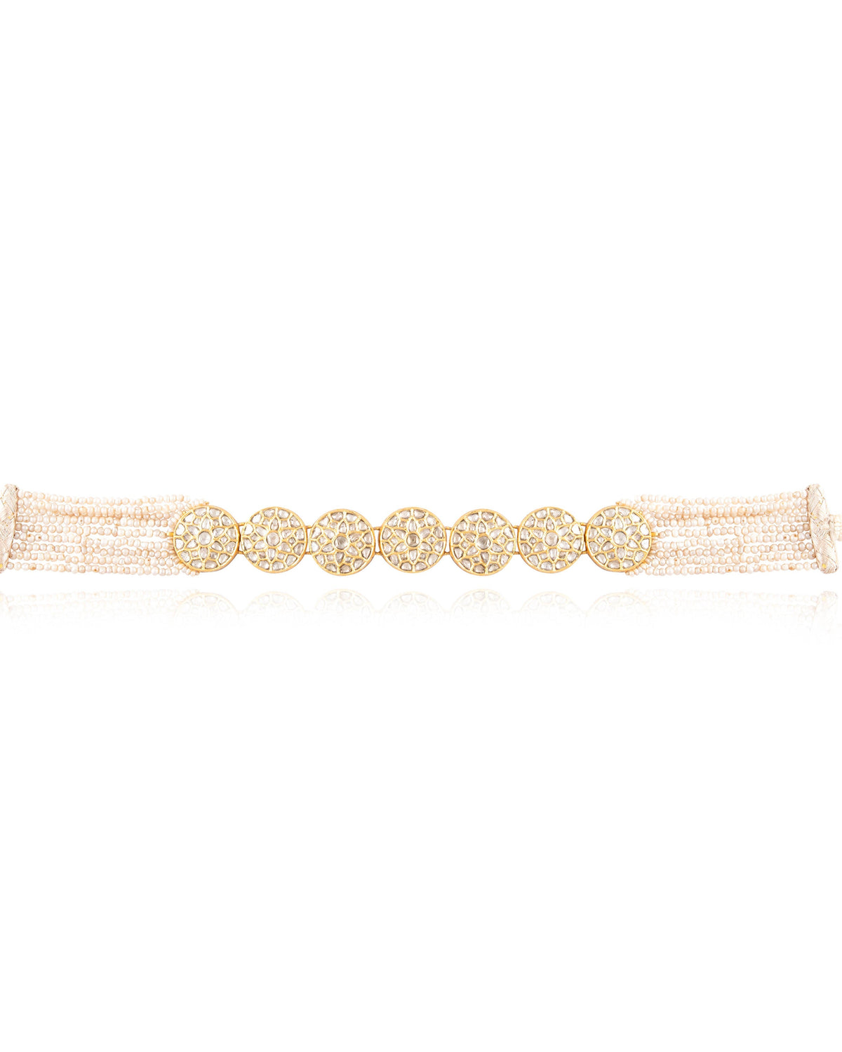 Pritha Choker And Laavanya Chandbalis Polki Set