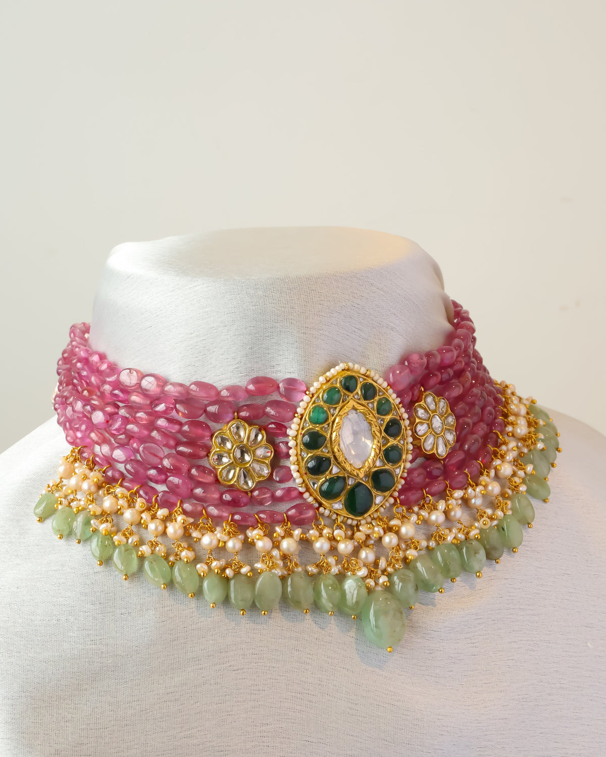 Varsha Polki Bead Choker