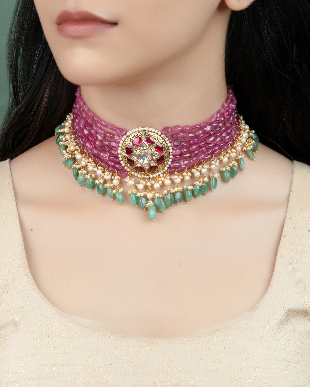 Smriti Polki Bead Choker
