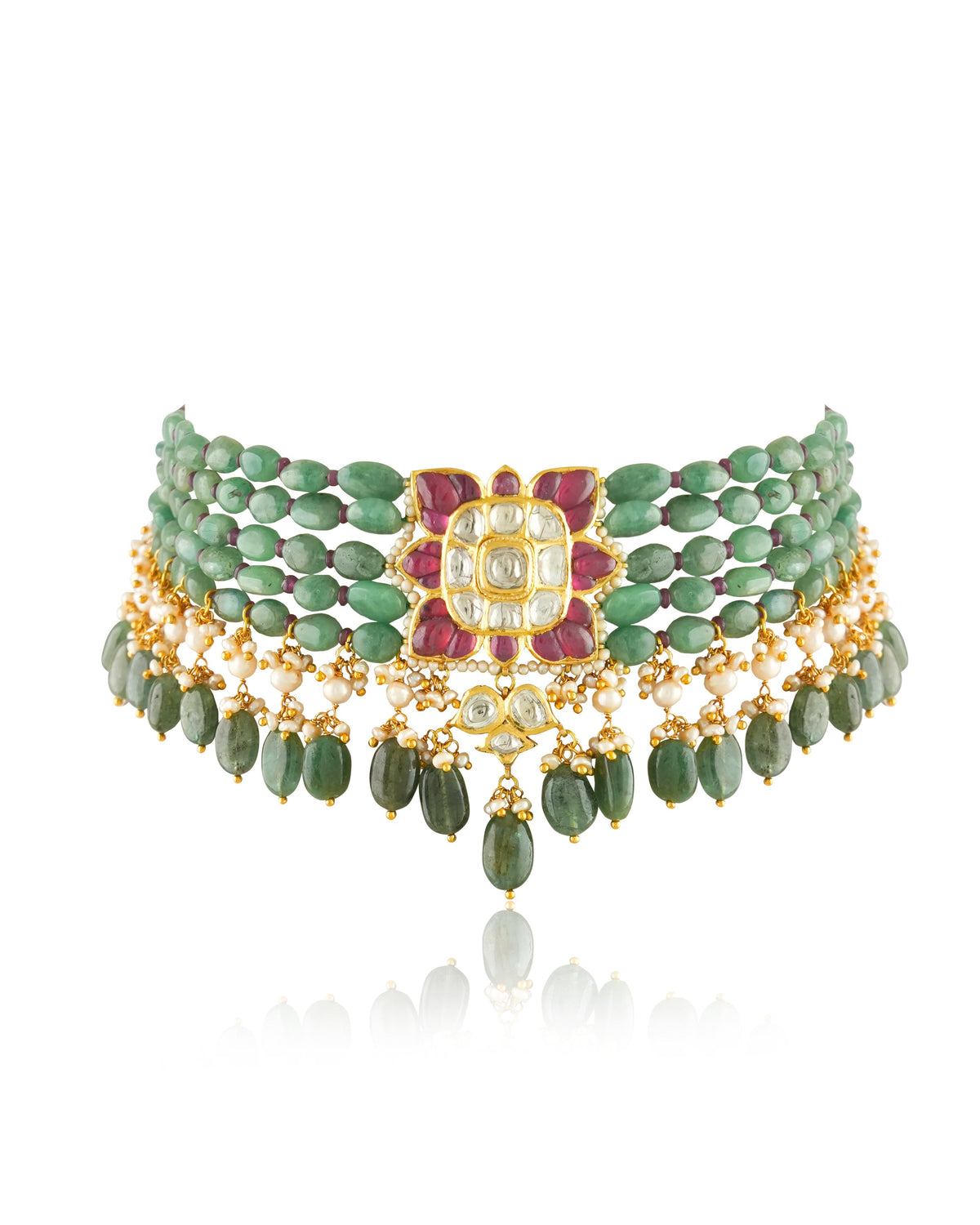 Sonakshi Sinha - Shaina Bead Choker And Tia Chandbalis Polki Set