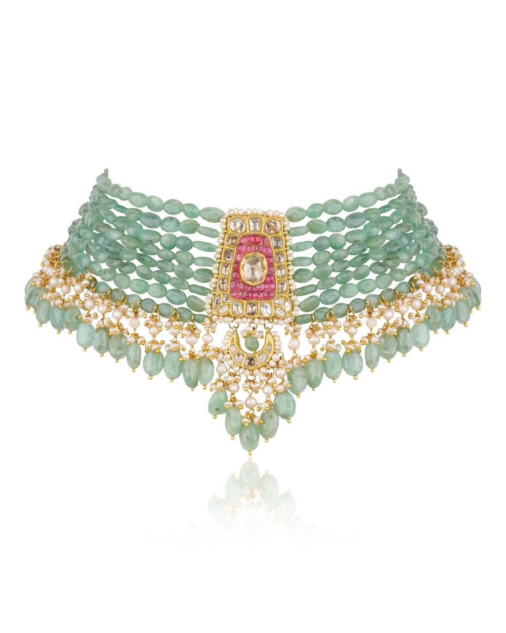 Shonal Polki Bead Choker