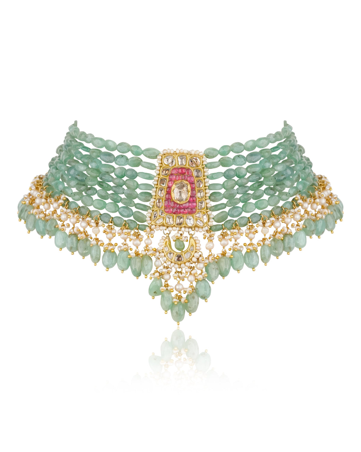 Shonal Polki Bead Choker