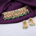 Manvi Choker And Gini Tops Polki Set