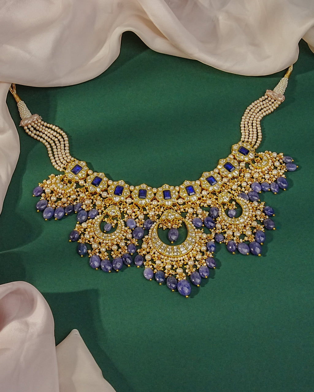 Aluna Necklace And Geeta Elspeth Polki Set