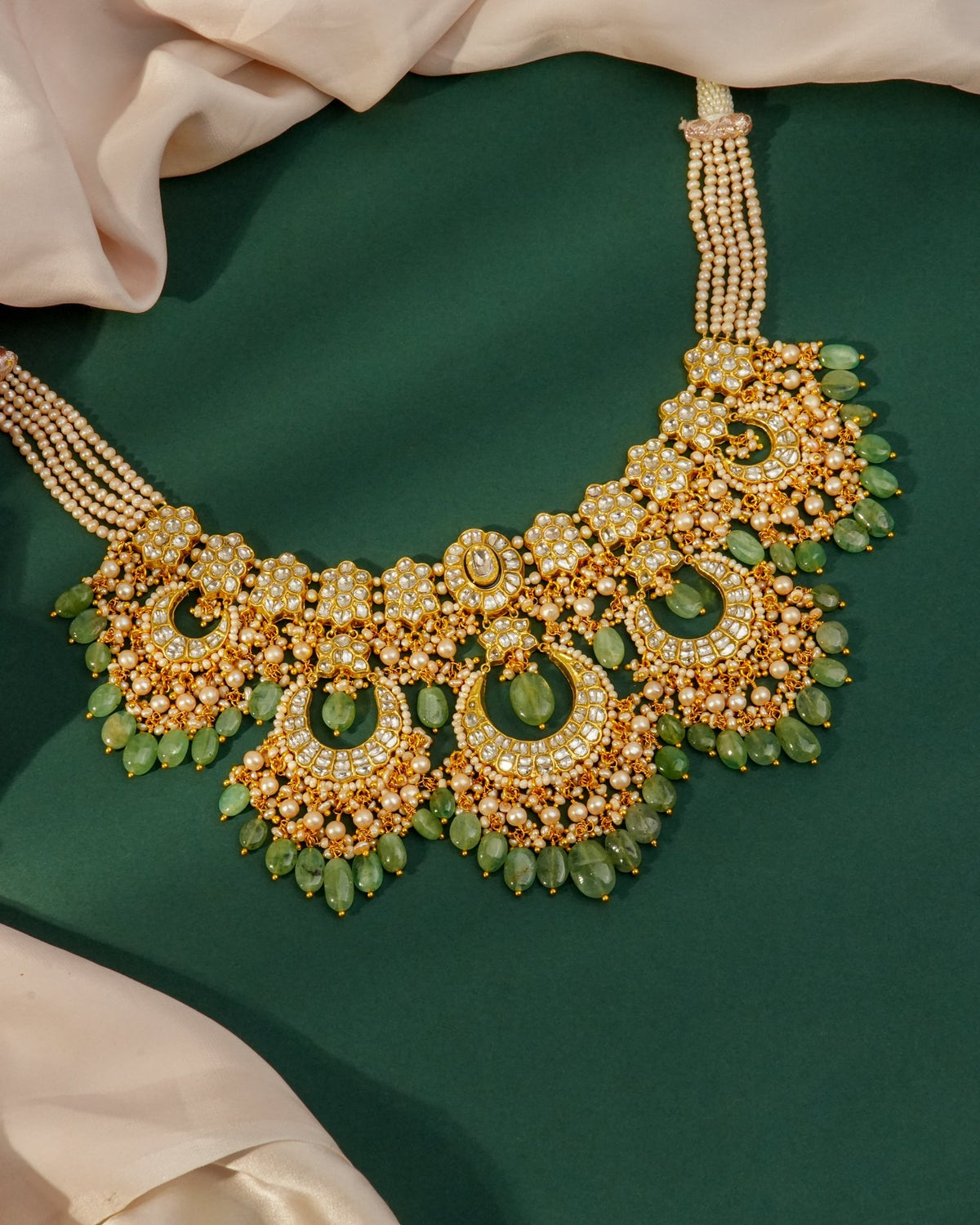 Kate Necklace And Sienna Chandbalis Polki Set