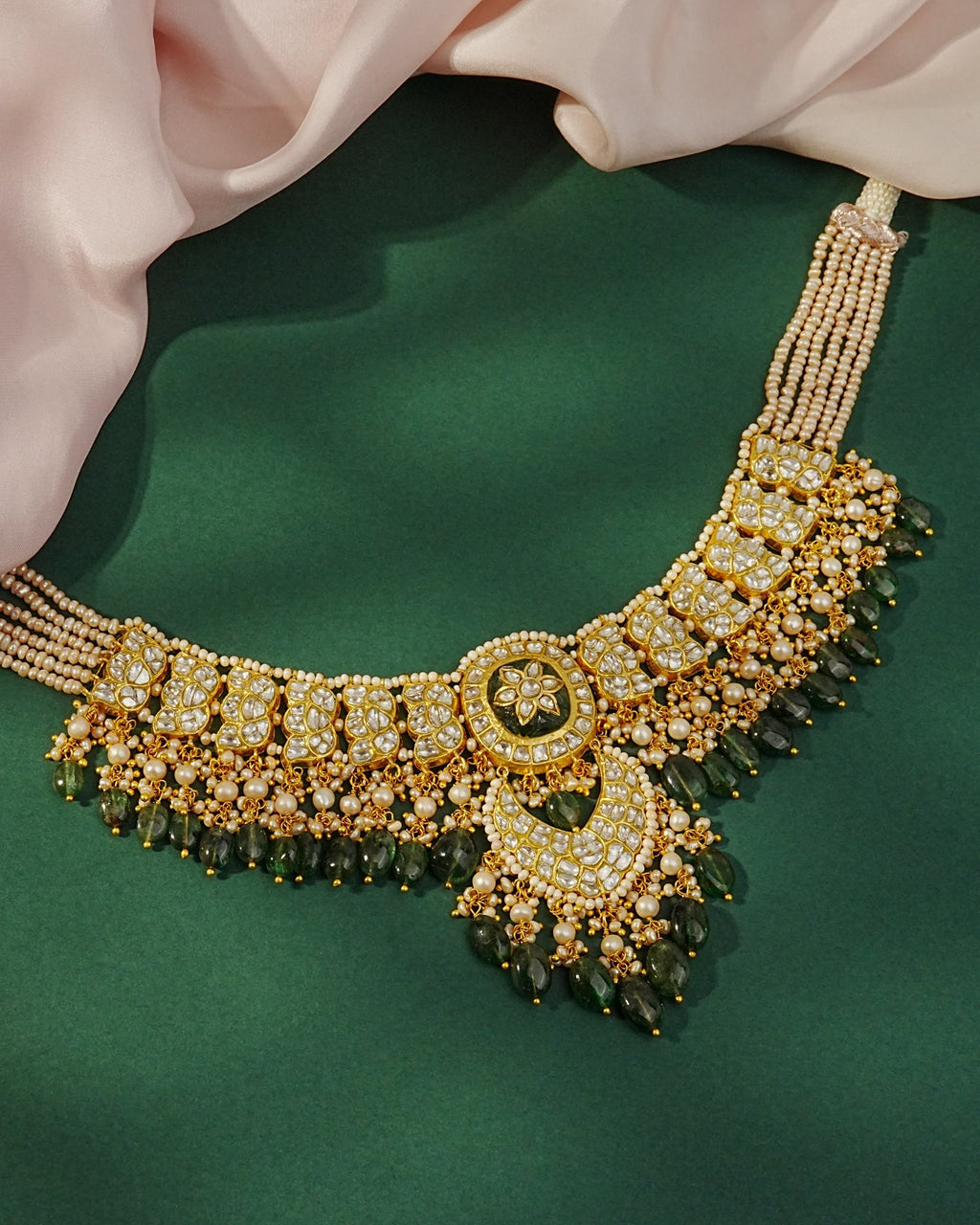 Zow Necklace And Stormi Chandbalis Polki Set