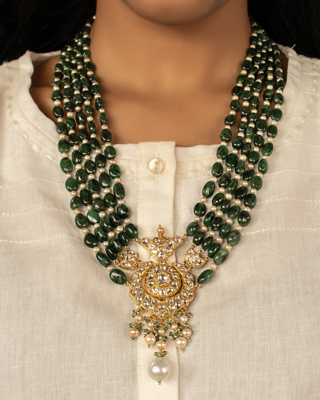 Francia Polki Bead Pendant