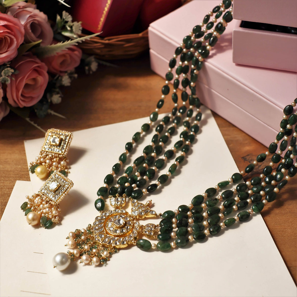 Francia Polki Bead Pendant