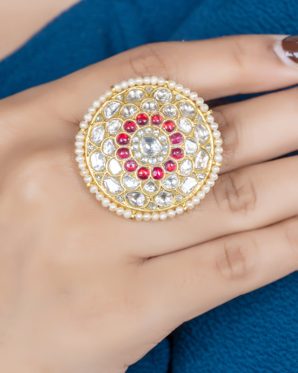 Celestine Polki  Ring