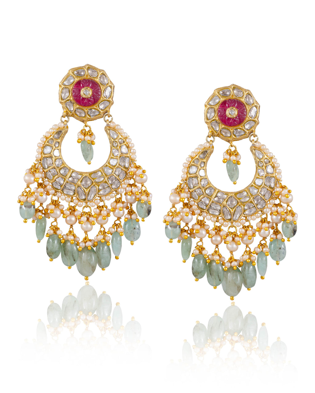 Jyoti Necklace And Amishi Chandbalis Polki Set